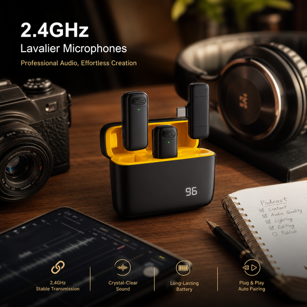KEBIDUMEI 2.4G Lavalier-mikrofon