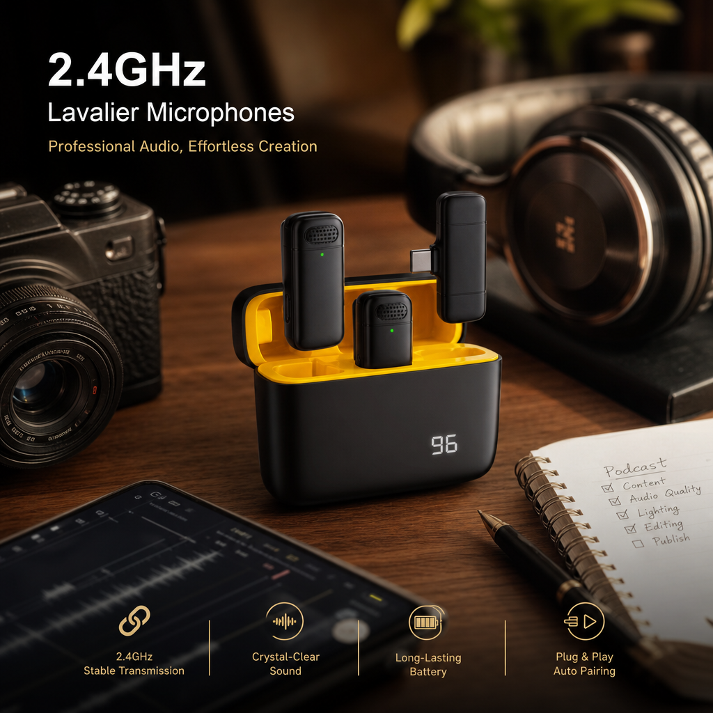 KEBIDUMEI 2.4G Lavalier-mikrofon